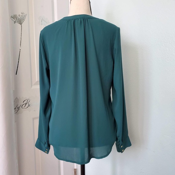 Forever 21 Long Sleeve Green Shirt Size S - Picture 2 of 4